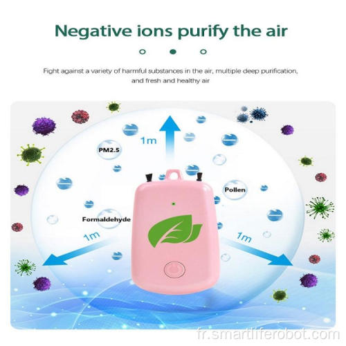 Mini purificateur d&#39;air portable intelligent pour bureau à ions négatifs